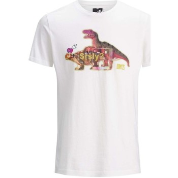 Abbigliamento Uomo T-shirt maniche corte Jack & Jones T-shirt Uomo MTV Bianco