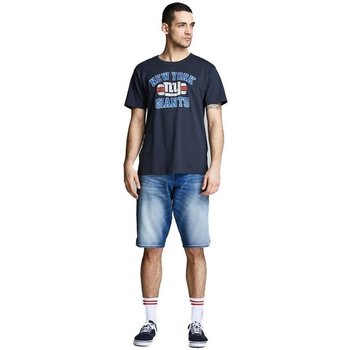 Jack & Jones T-Shirt Uomo con Stampa Football Americano Blu