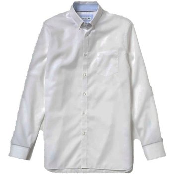 Abbigliamento Uomo Camicie maniche lunghe Lacoste Camicia Uomo Botton Down Bianco