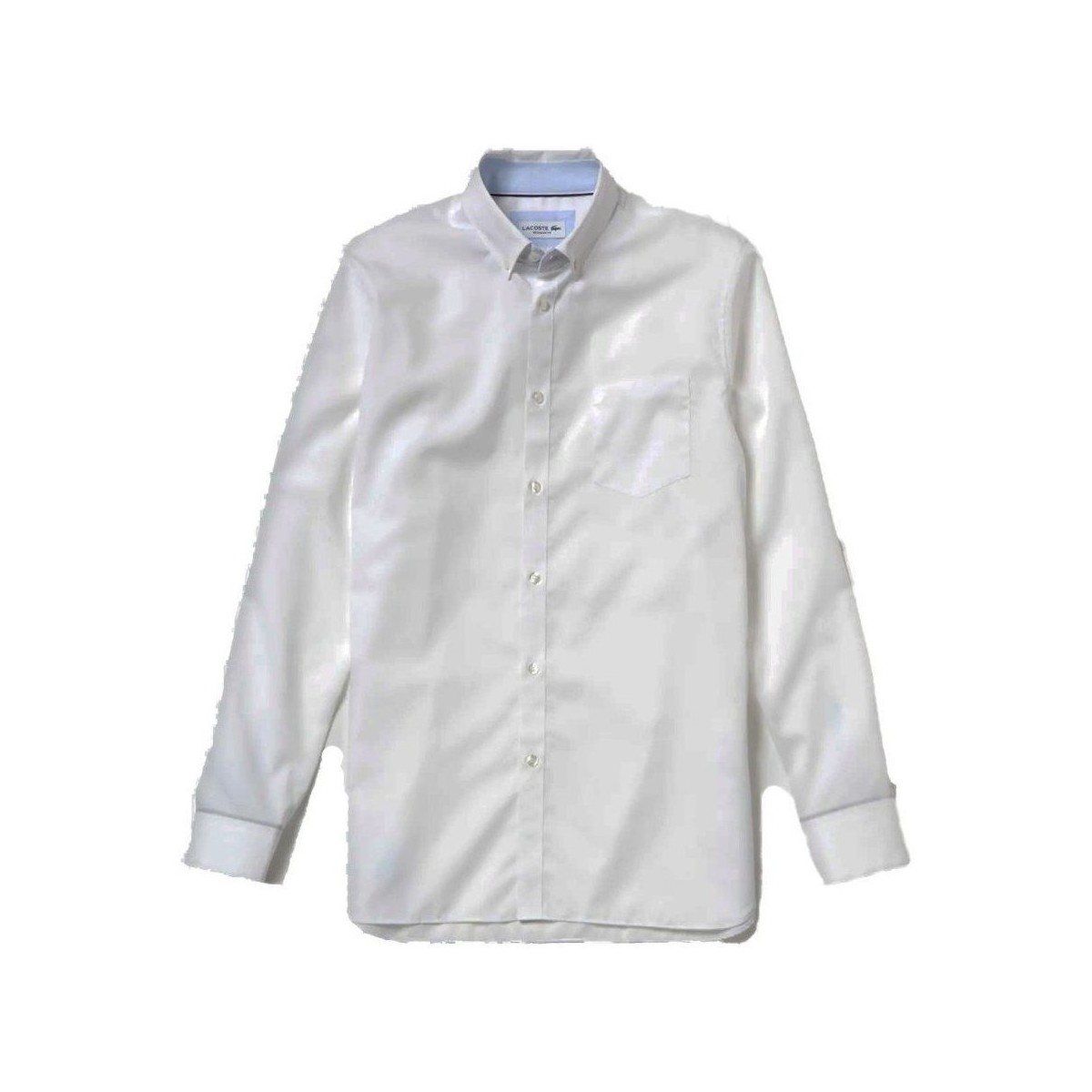 Abbigliamento Uomo Camicie maniche lunghe Lacoste Camicia Uomo Botton Down Bianco