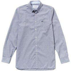 Abbigliamento Uomo Camicie maniche lunghe Lacoste Camicia Uomo Botton Down Blu