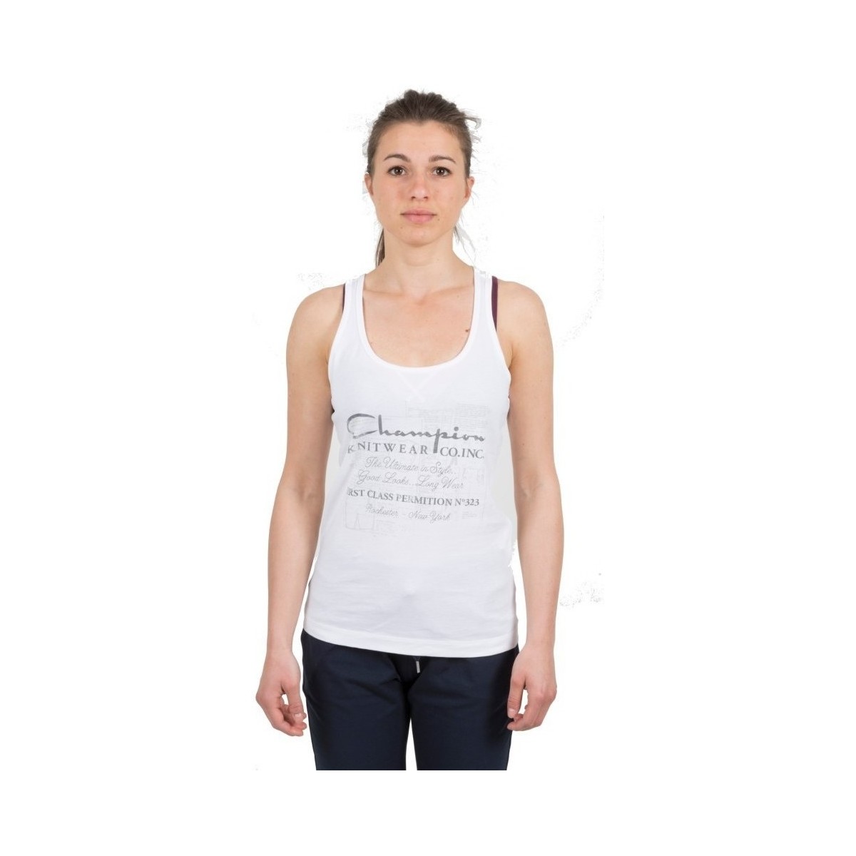 Abbigliamento Donna Top / T-shirt senza maniche Champion Canotta donna  Original Bianco