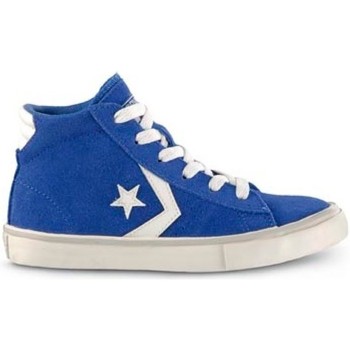 Scarpe Unisex bambino Sneakers alte Converse Pro Leather Suede Blu