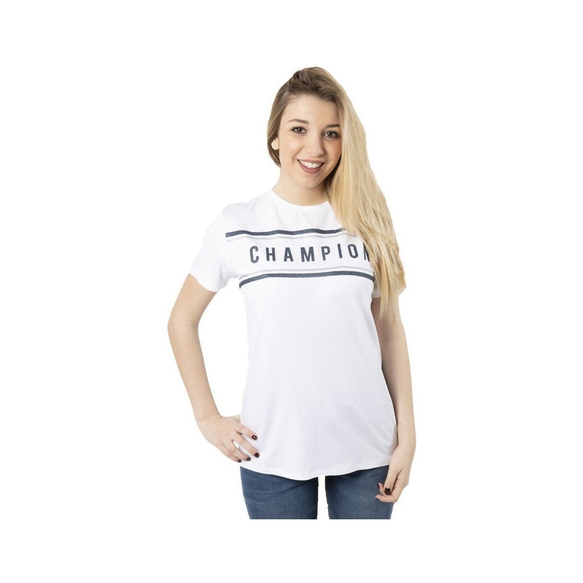 Abbigliamento Donna T-shirt maniche corte Champion T-Shirt Donna Travel Vibes Bianco