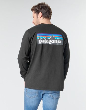 Abbigliamento Uomo T-shirts a maniche lunghe Patagonia M's L/S P-6 Logo Responsibili-Tee Nero