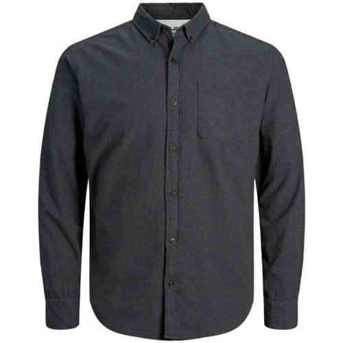 Abbigliamento Uomo Camicie maniche lunghe Jack & Jones Camicia Uomo Button-Down Grigio