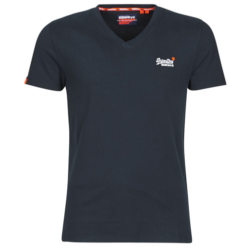 Abbigliamento Uomo T-shirt maniche corte Superdry ORANGE LABEL VNTGE EMB VEE TEE Eclipse / Navy