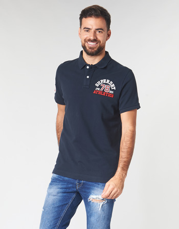 Abbigliamento Uomo T-shirt maniche corte Superdry CLASSIC SUPERSTATE S/S POLO Blu
