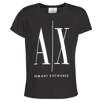 Abbigliamento Donna T-shirt maniche corte Armani Exchange HELIEK Nero