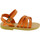 Scarpe Uomo Sandali Attica Sandals Attica sandalo da bambino hebe in pelle di vitello ne handma Arancio