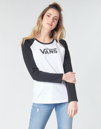Abbigliamento Donna T-shirts a maniche lunghe Vans FLYING V LS RAGLAN Bianco / Nero