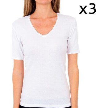 Abbigliamento Donna T-shirt maniche corte Abanderado APP01BS-BLANCO Bianco
