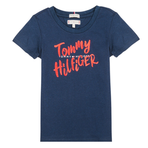 Abbigliamento Bambina T-shirt maniche corte Tommy Hilfiger KG0KG05030 Marine