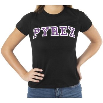 Abbigliamento Unisex bambino T-shirt maniche corte Pyrex T-Shirt Bambina Scritta Glitter Nero