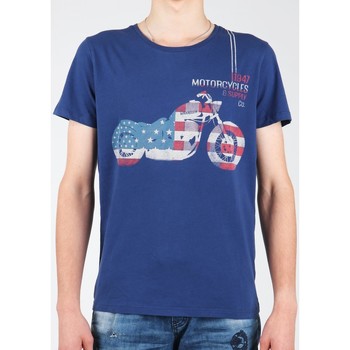 Abbigliamento Uomo T-shirt & Polo Wrangler S/S Biker Flag Tee W7A53FK 1F Blu