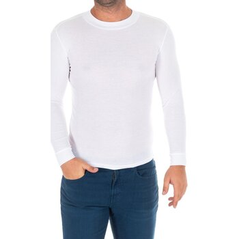 Abbigliamento Uomo T-shirts a maniche lunghe Kisses&Love 1625-H-BLANCO Bianco