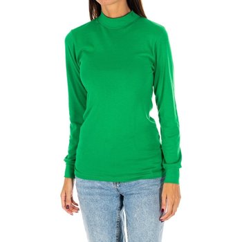 Abbigliamento Donna T-shirts a maniche lunghe Kisses&Love 1625-M-VERDE Verde
