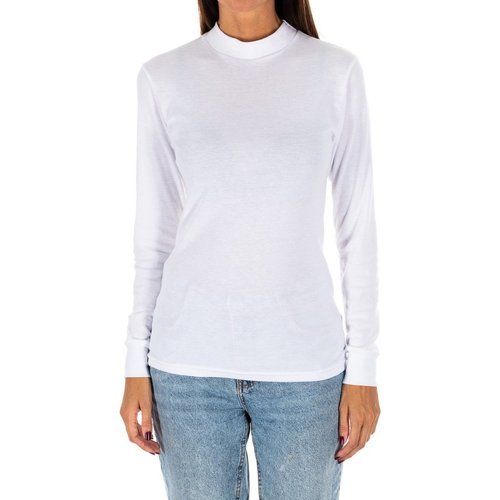 Abbigliamento Donna T-shirts a maniche lunghe Kisses&Love 1625-M-BLANCO Bianco