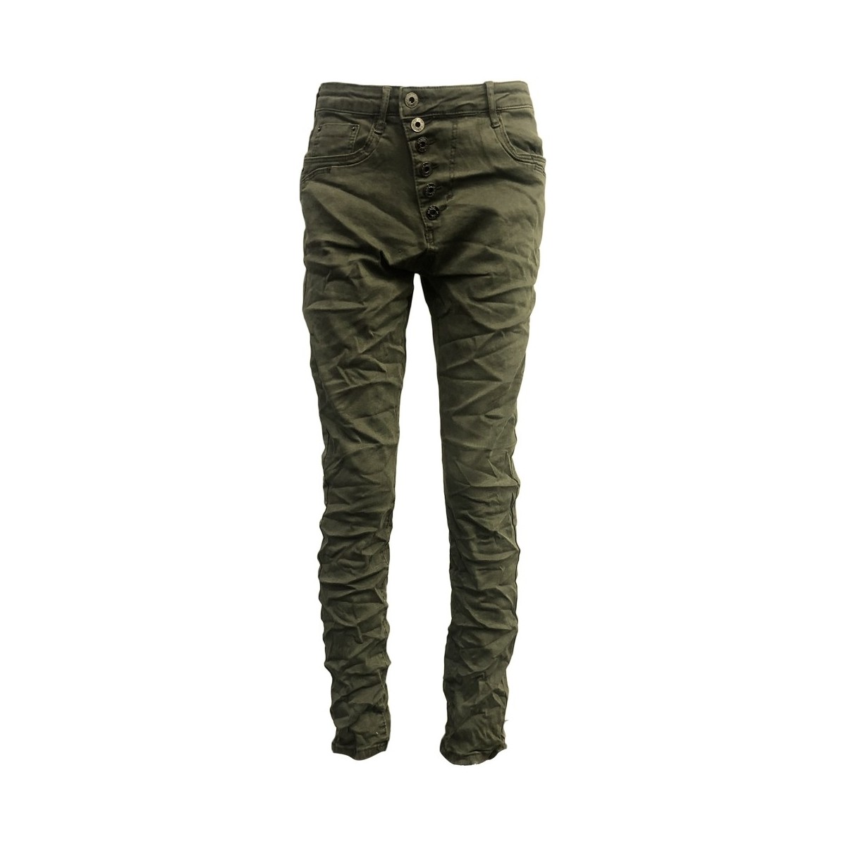 Abbigliamento Donna Jeans By La Vitrine Jeans kaki B3021-VB Verde