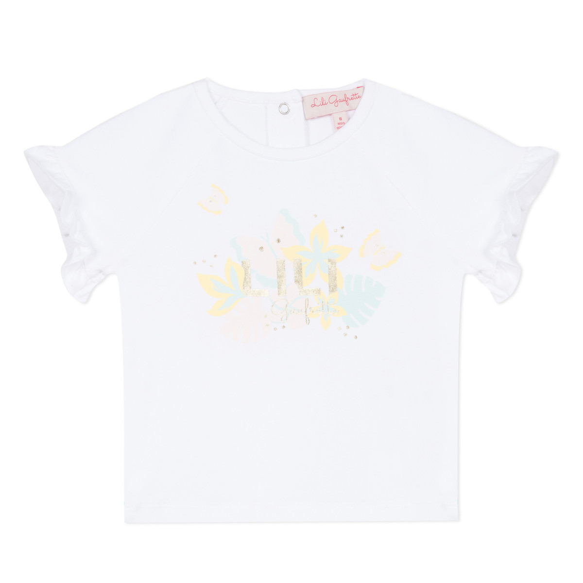Abbigliamento Bambina T-shirt maniche corte Lili Gaufrette KERINI Bianco