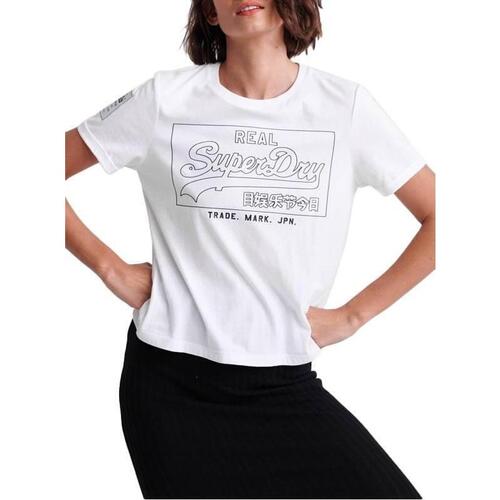 Abbigliamento Donna T-shirt & Polo Superdry  Bianco