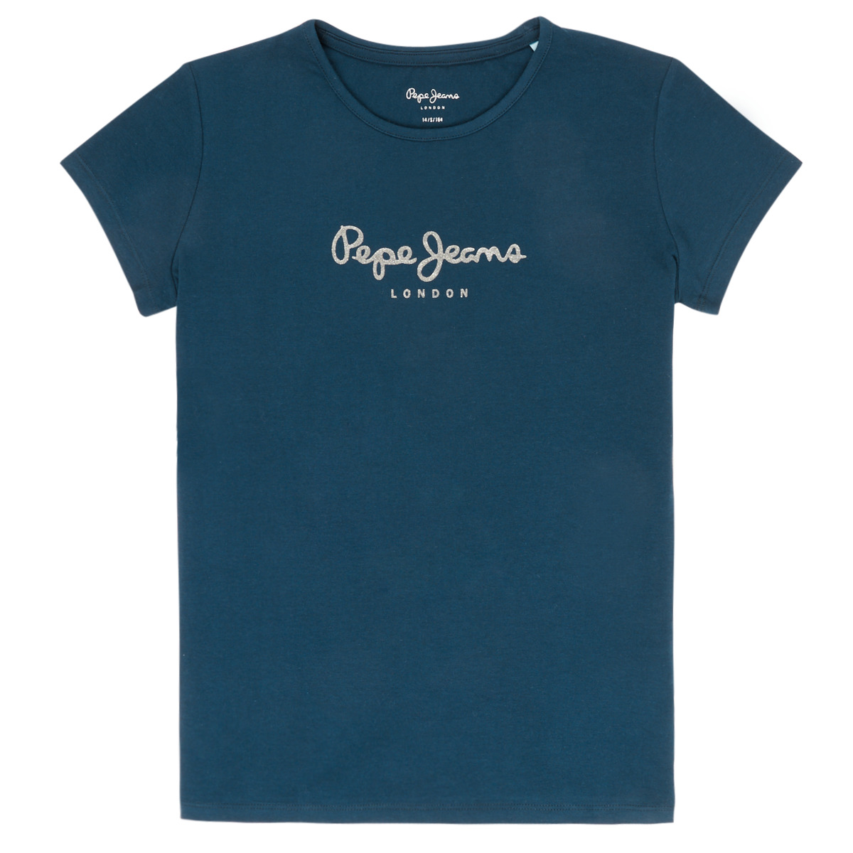 Abbigliamento Bambina T-shirt maniche corte Pepe jeans HANA GLITTER Marine