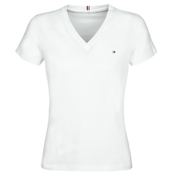 Abbigliamento Donna T-shirt maniche corte Tommy Hilfiger HERITAGE V-NECK TEE Bianco