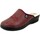 Scarpe Donna Pantofole Fly Flot Pantofole Donna in Eco Pelle, Fodera Lana-63Q53 Rosso