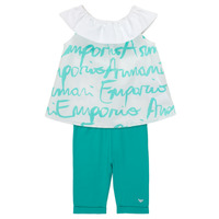 Abbigliamento Bambina Completo Emporio Armani Alex Bianco / Blu