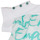 Abbigliamento Bambina T-shirt maniche corte Emporio Armani Anas Bianco / Blu
