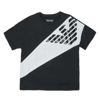 Abbigliamento Bambino T-shirt maniche corte Emporio Armani Blaise Nero / Bianco