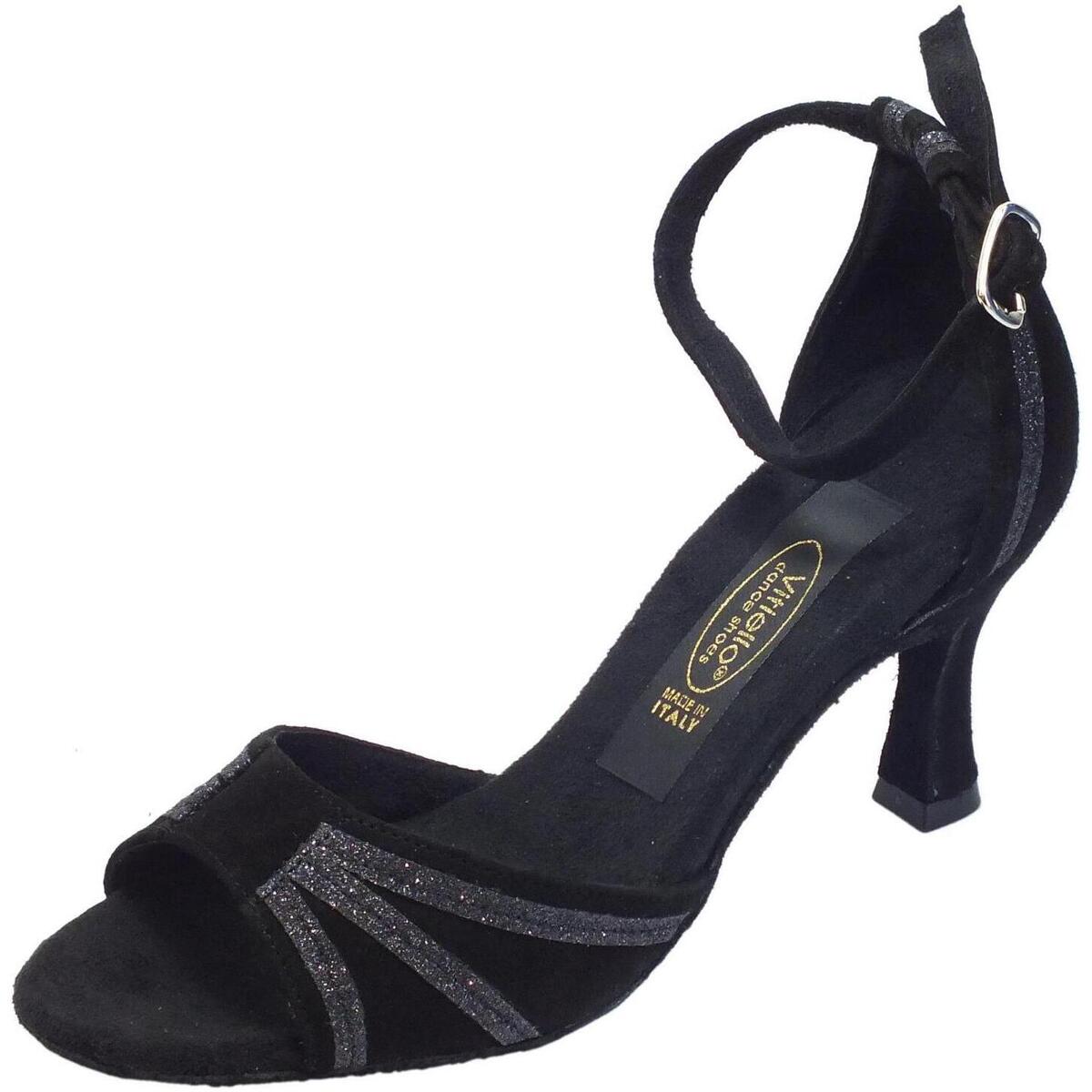 Scarpe Donna Sandali sport Vitiello Dance Shoes Sandalo l.a. cam. e crist. Nero