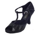 Sandali Vitiello Dance Shoes  Scarpe da ballo donna latino in satinato nero con tacco 90N