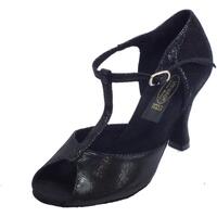 Scarpe Donna Sandali Vitiello Dance Shoes Scarpe da ballo donna latino in satinato nero con tacco 90N nero