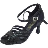 Scarpe Donna Sandali Vitiello Dance Shoes Scarpe da ballo latino americano donna satinato nero tacco 70N nero