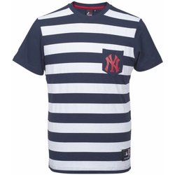 Abbigliamento Uomo T-shirt maniche corte Majestic T-Shirt Uomo Unspar Stripe Poc Blu