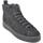Scarpe Uomo Sneakers alte Malu Shoes SNEAKERS UOMO ALTA IN VERA PELLE CAMOSCIO NERO CON FONDO ARMY N Nero