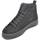 Scarpe Uomo Sneakers alte Malu Shoes SNEAKERS UOMO ALTA IN VERA PELLE CAMOSCIO NERO CON FONDO ARMY N Nero