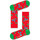Biancheria Intima Uomo Calzini Happy socks Christmas cracker holly gift box Multicolore
