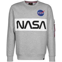 Abbigliamento Uomo Felpe Alpha NASA Inlay Sweater Grigio