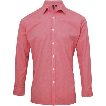 Abbigliamento Uomo Camicie maniche lunghe Premier Microcheck Rosso