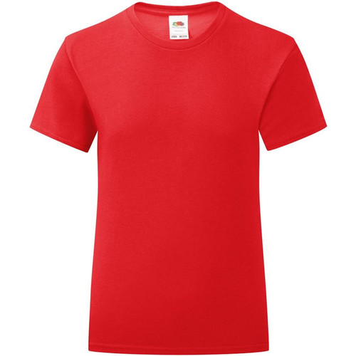 Abbigliamento Bambina T-shirts a maniche lunghe Fruit Of The Loom Iconic Rosso