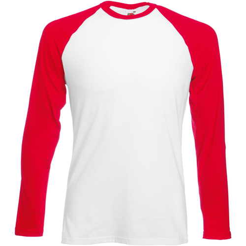 Abbigliamento Uomo T-shirts a maniche lunghe Fruit Of The Loom 61028 Rosso