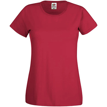 Abbigliamento Donna T-shirt maniche corte Fruit Of The Loom 61420 Rosso