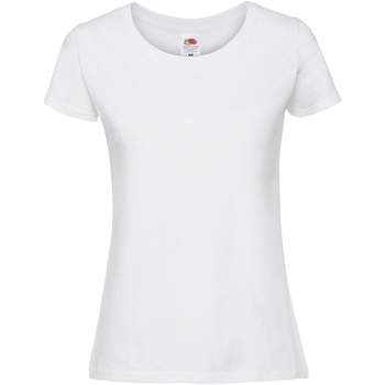 Abbigliamento Donna T-shirts a maniche lunghe Fruit Of The Loom SS424 Bianco