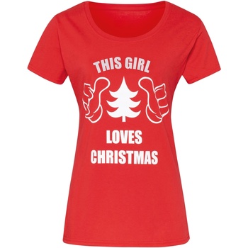 Abbigliamento Donna T-shirt maniche corte Christmas Shop CJ212 Rosso