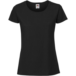 Abbigliamento Donna T-shirts a maniche lunghe Fruit Of The Loom SS424 Nero