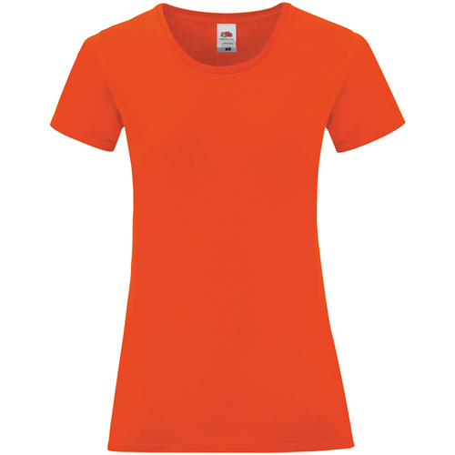 Abbigliamento Donna T-shirts a maniche lunghe Fruit Of The Loom Iconic Arancio