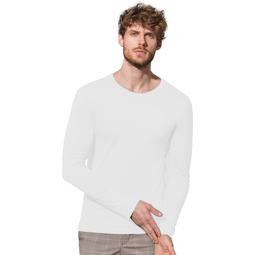 Abbigliamento Uomo T-shirts a maniche lunghe Stedman Stars AB358 Bianco