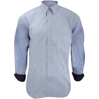 Abbigliamento Uomo Camicie maniche lunghe Kustom Kit KK189 Blu